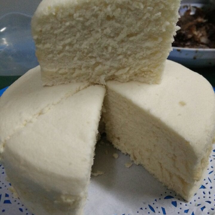 蒸蛋糕。。。清蒸戚风蛋糕---健康营养蒸出来（2蛋6寸）