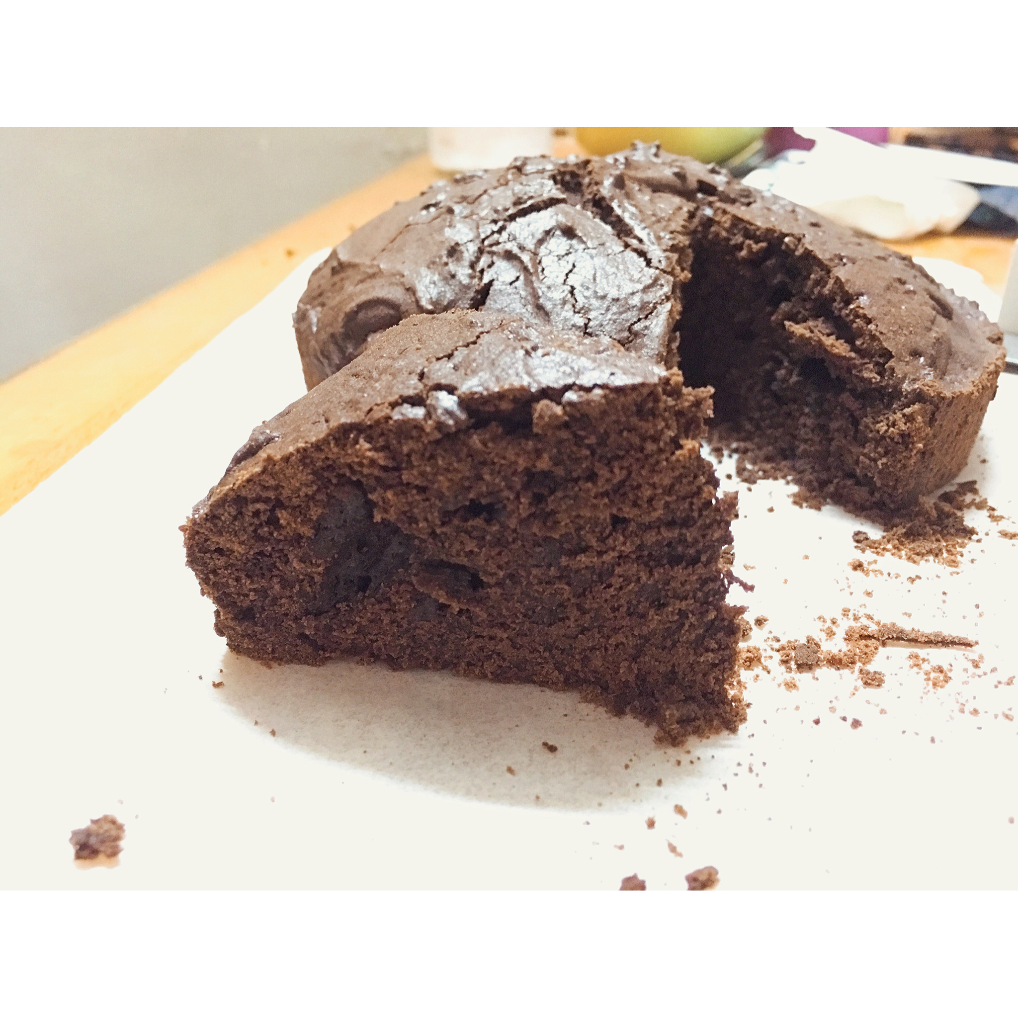 周圈圈爱cooking做的巧克力脆皮蛋糕