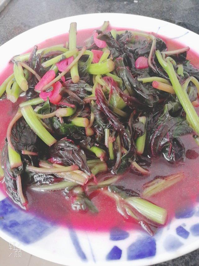 蒜茸炒红苋菜