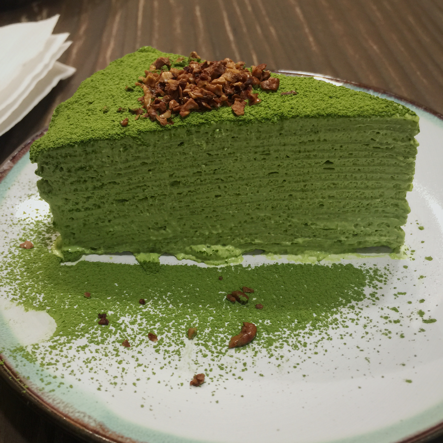 懒娃娃-2做的lady m 抹茶千层可丽饼/千层蛋糕 green tea mille