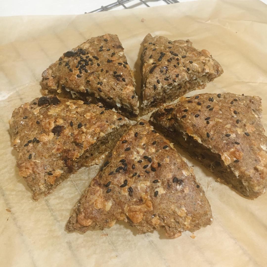 椒盐核桃燕麦司康丨健康·烘焙