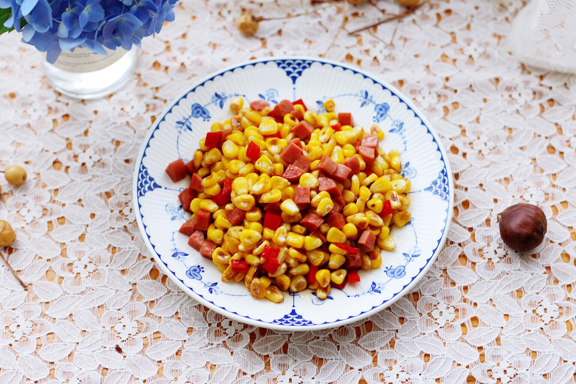10分钟快手菜🔥玉米炒火腿肠儿童菜的做法