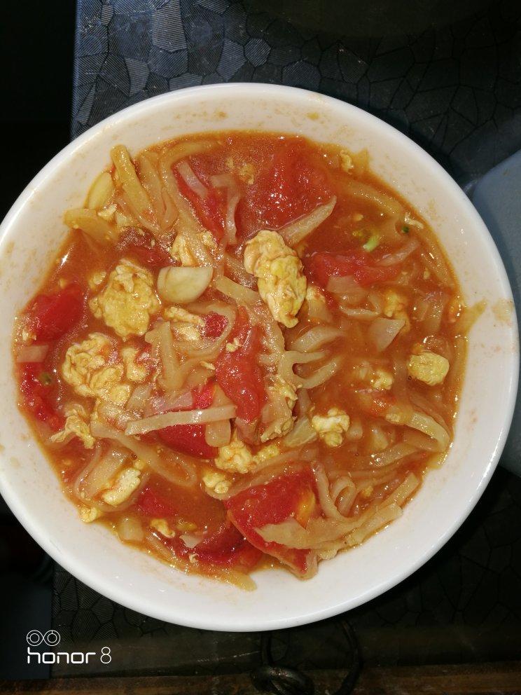 74f72做的西红柿鸡蛋烩饼