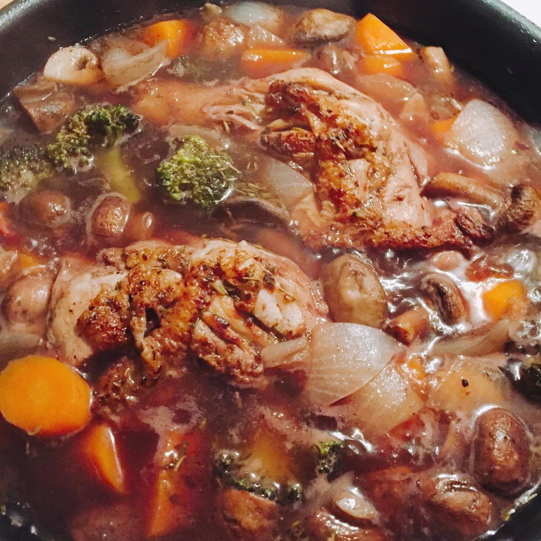 法国红酒烩鸡coq au vin