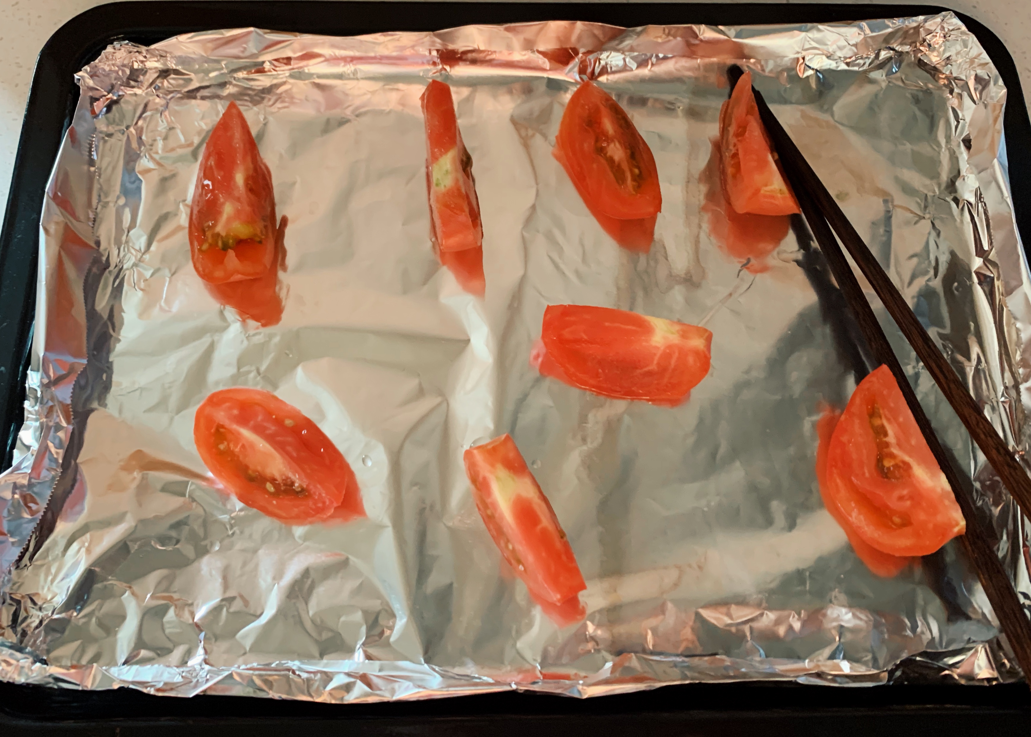 好吃到舔盘！原创✨孜然+番茄🍅烤土豆🥔的做法 步骤3
