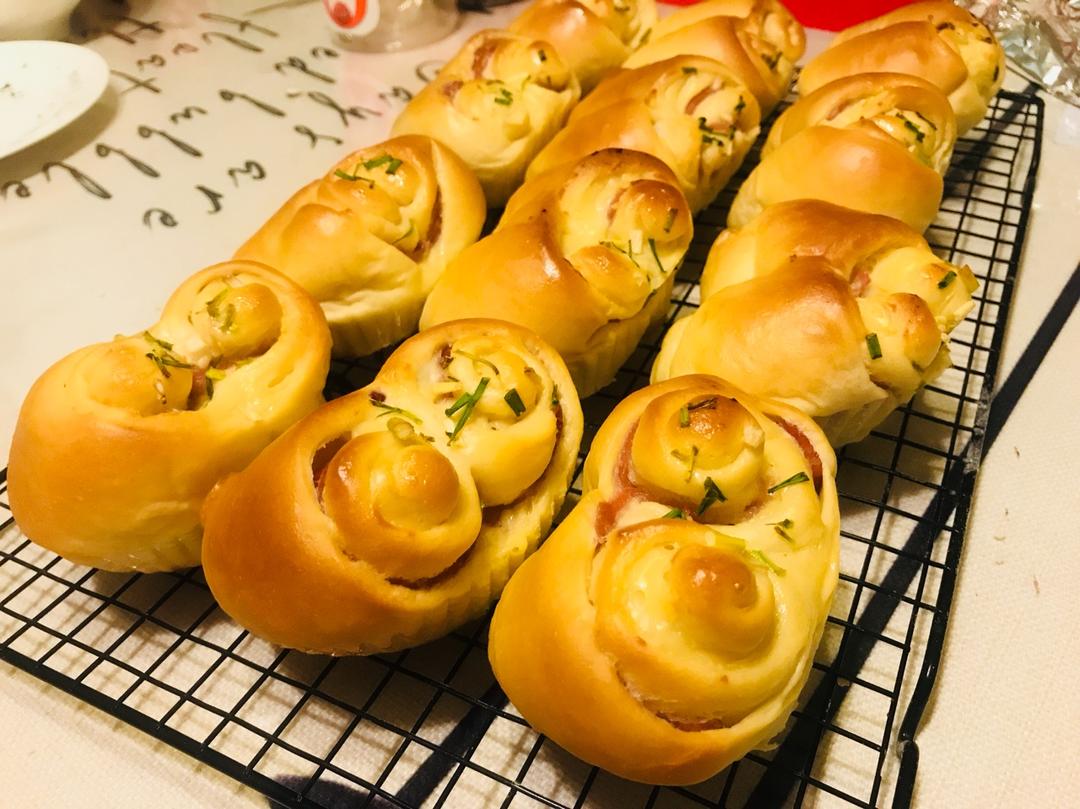 培根芝士面包（液种+烫种）