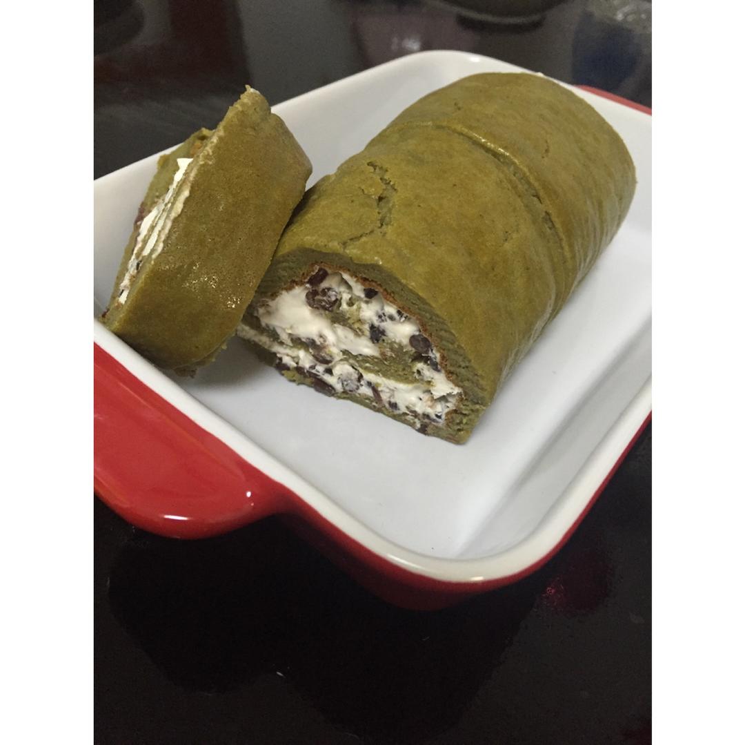 抹茶红豆蛋糕卷