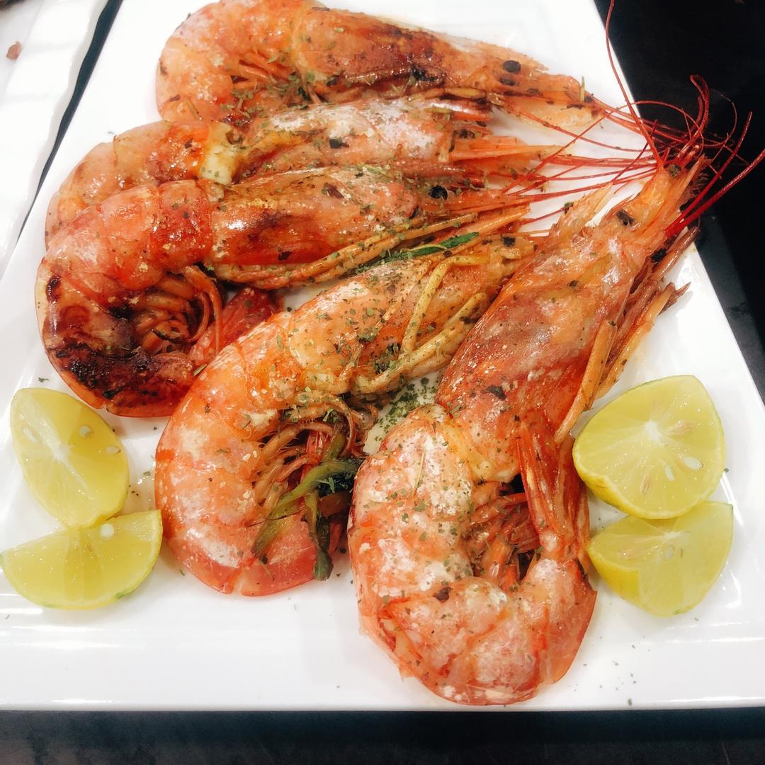 盐烤阿根廷红虾