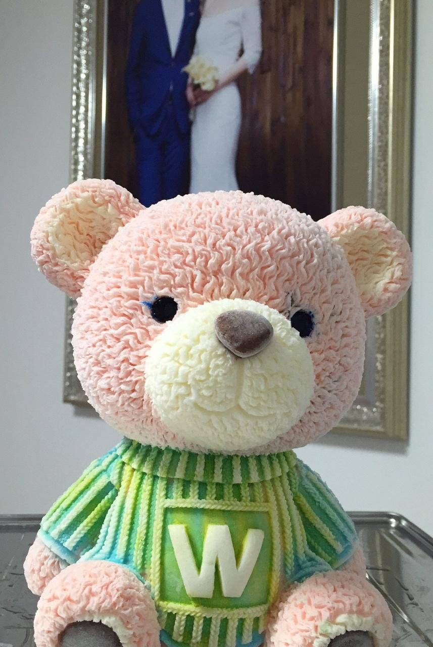 3D立体卡通小熊慕斯蛋糕