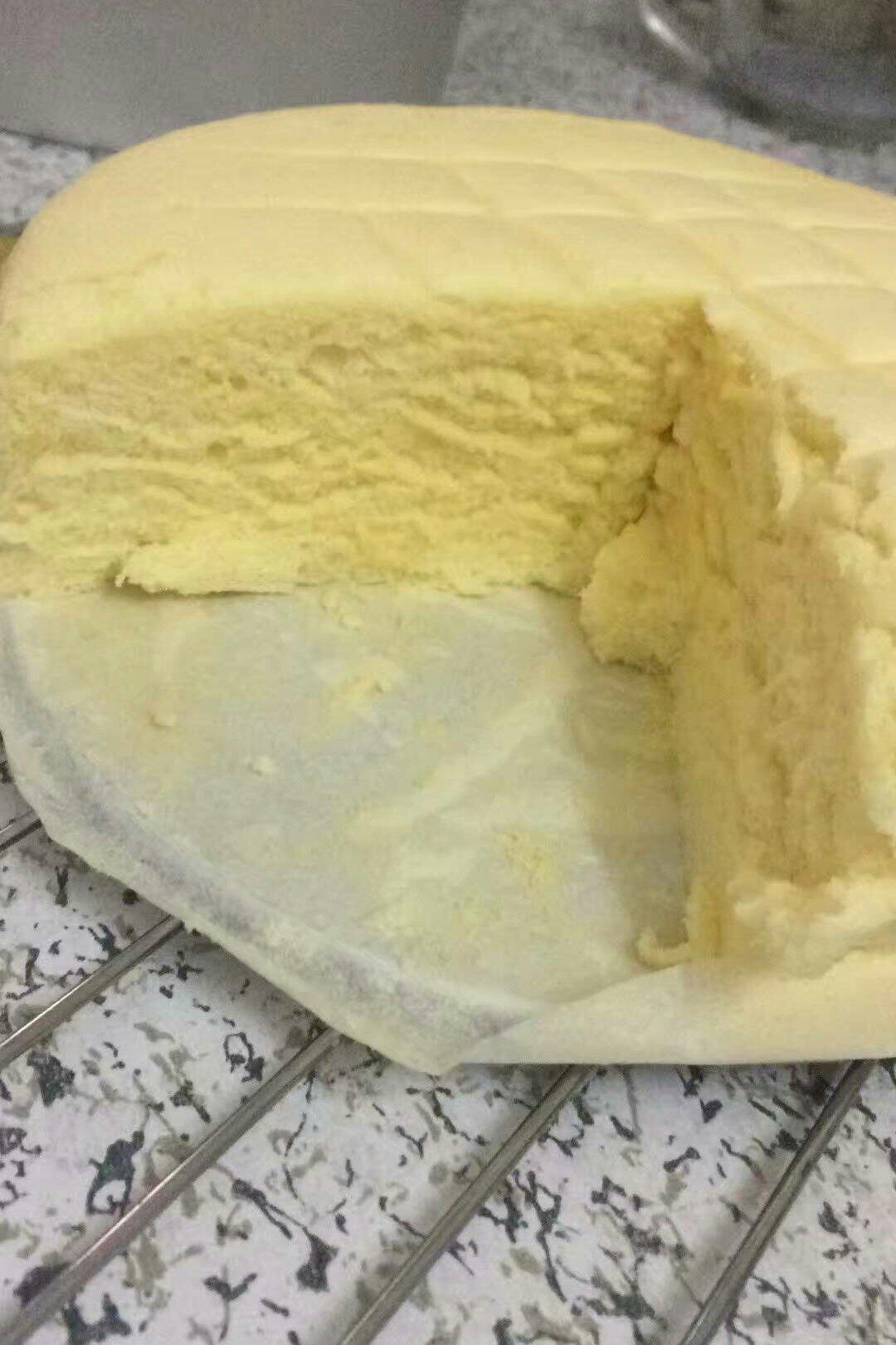 零失败戚风蒸蛋糕（8寸）可做蛋糕胚（另附红丝绒蒸蛋糕做法）