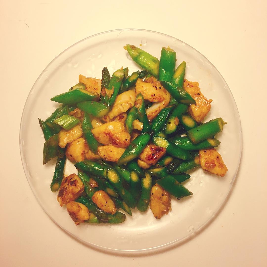 清炒芦笋虾仁