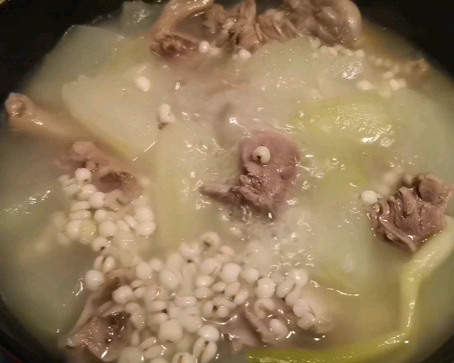 冬瓜薏米老鸭汤（减脂祛湿铸铁锅版）