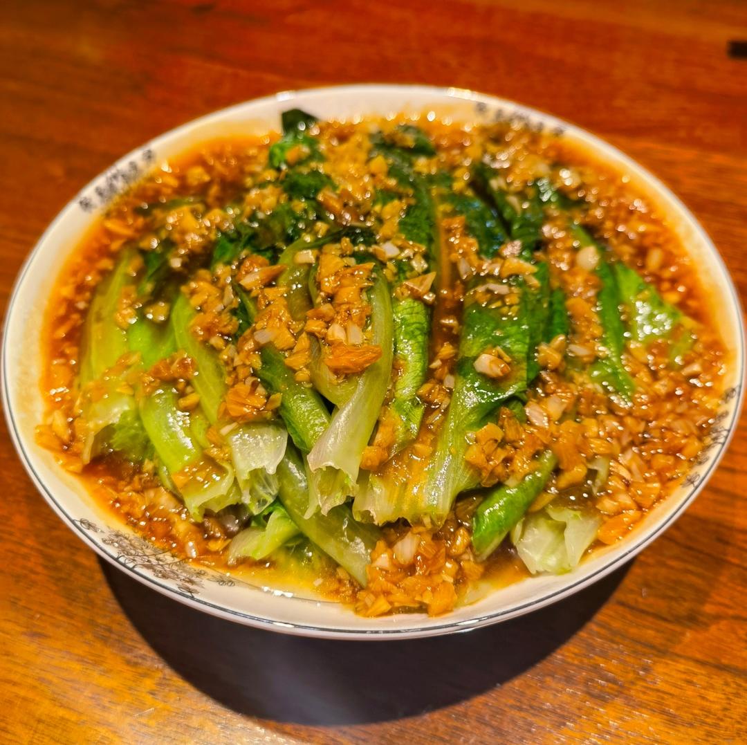 超级好吃低脂低热量的～蚝油生菜