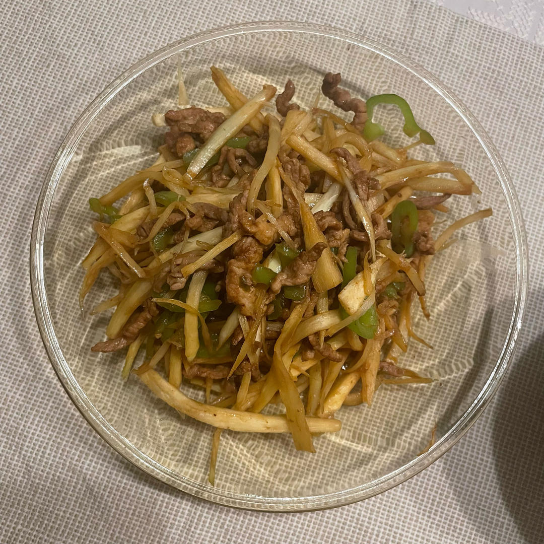 茭白青椒炒肉丝