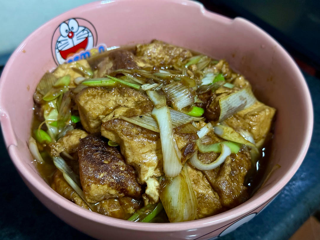 葱烧豆腐