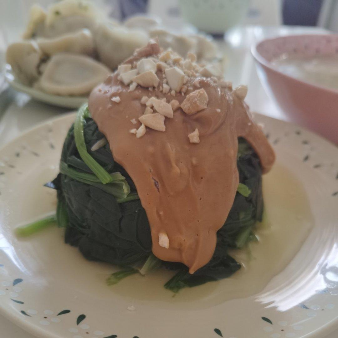 麻酱多多的凉拌菠菜-超快手