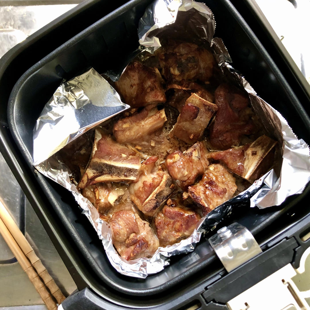 蒜香排骨（空气炸锅版）生酮减肥食物