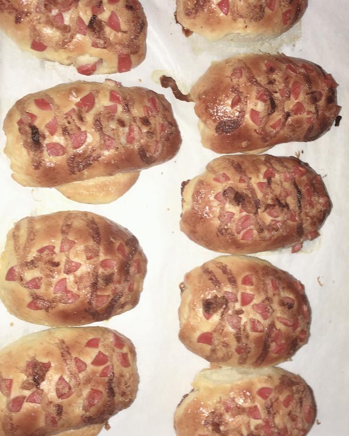 香葱火腿肉松面包