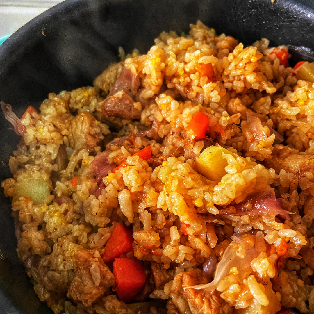 喷香羊肉焖饭