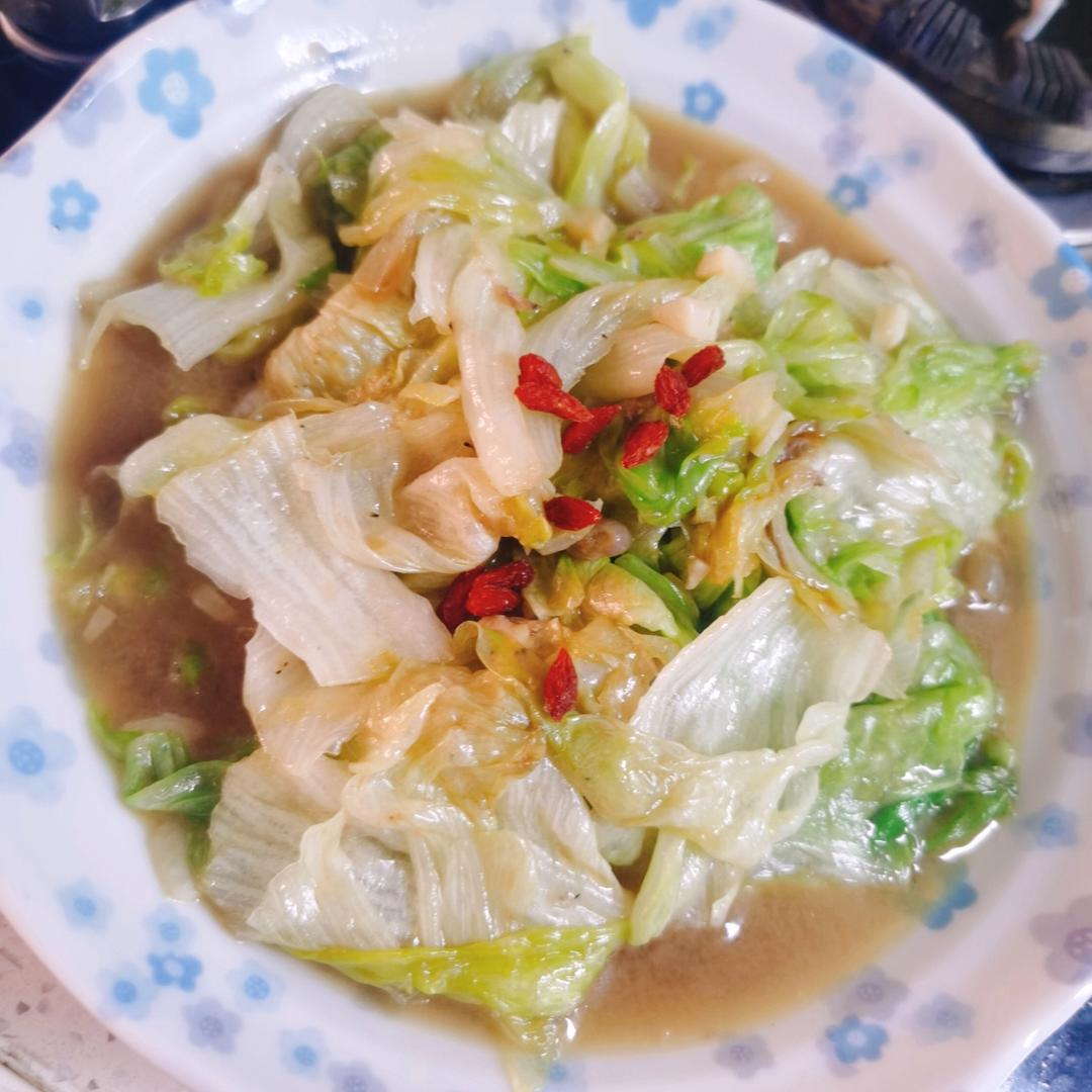 虾酱蚝油椒絲玻璃生菜