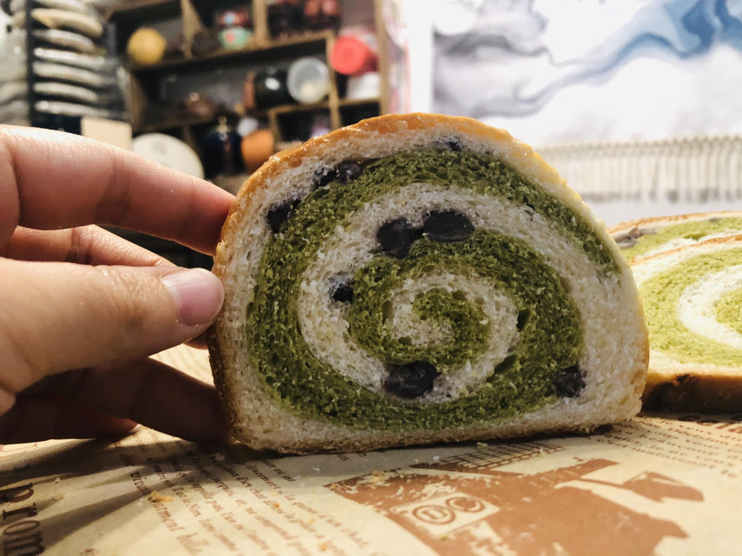 最正宗的日式抹茶红豆吐司