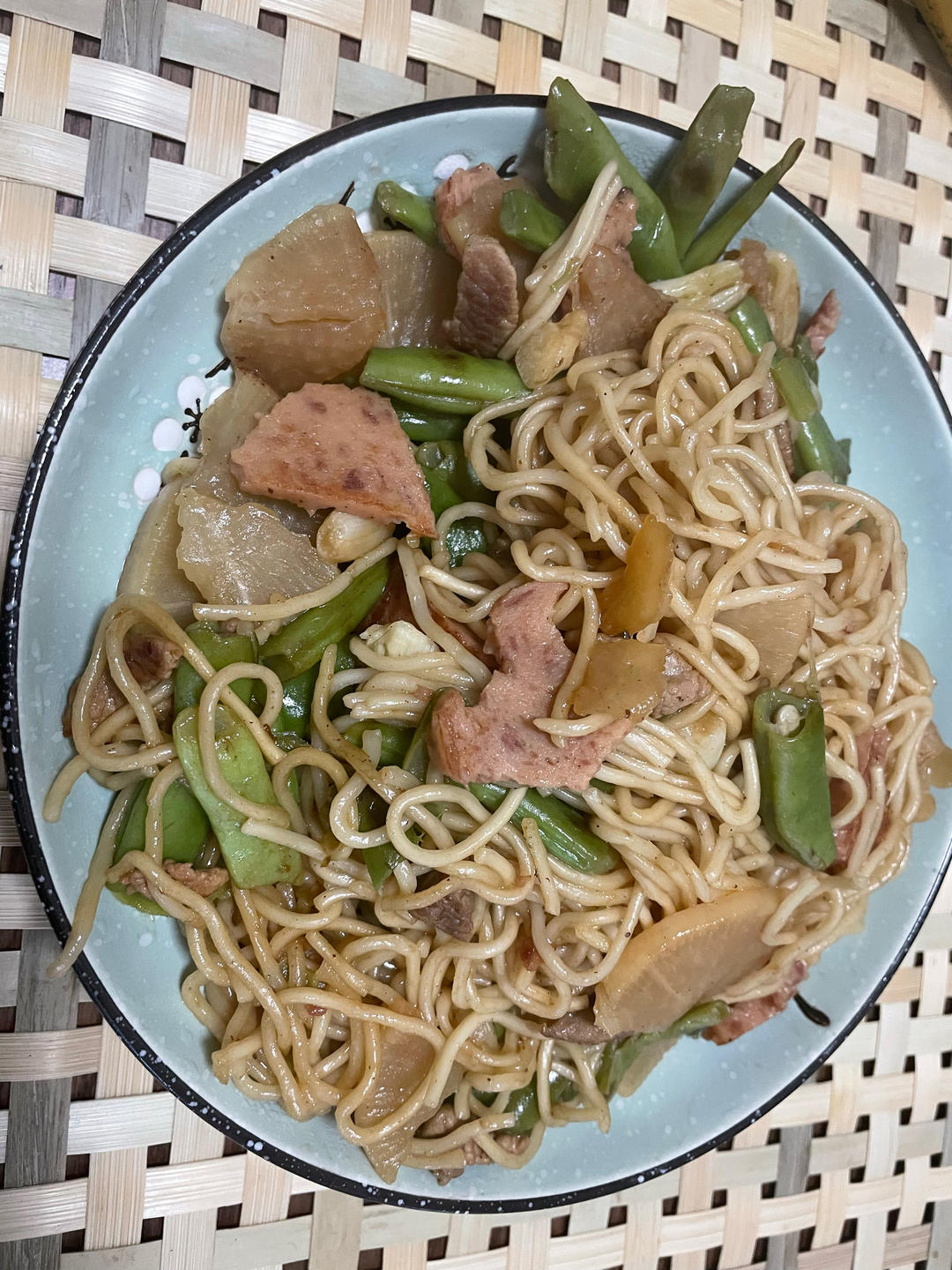 地道老北京扁豆焖面 豆角焖面 太好吃小心吃撑哦