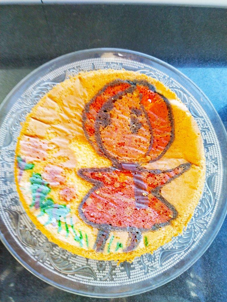 细腻零消泡彩绘蛋糕卷图案面糊制作方法