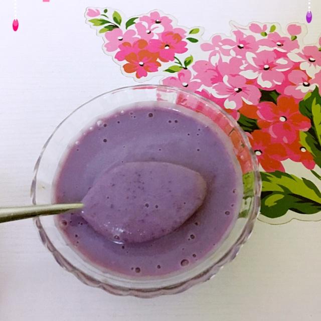 紫薯山药牛奶泥