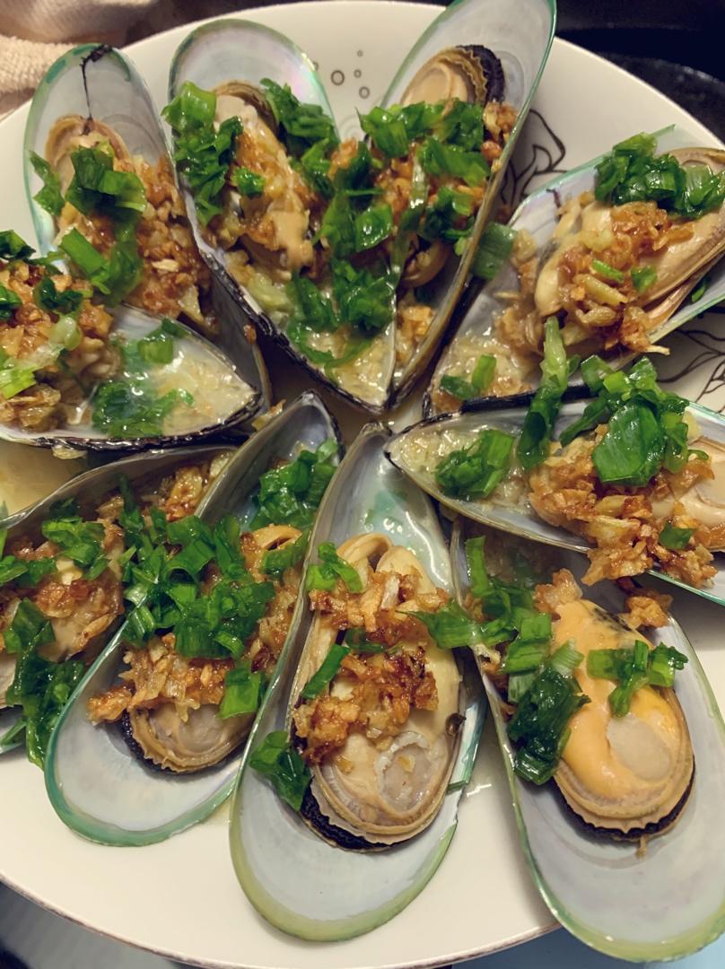 【山姆厨房】蒜蓉蒸青口贝