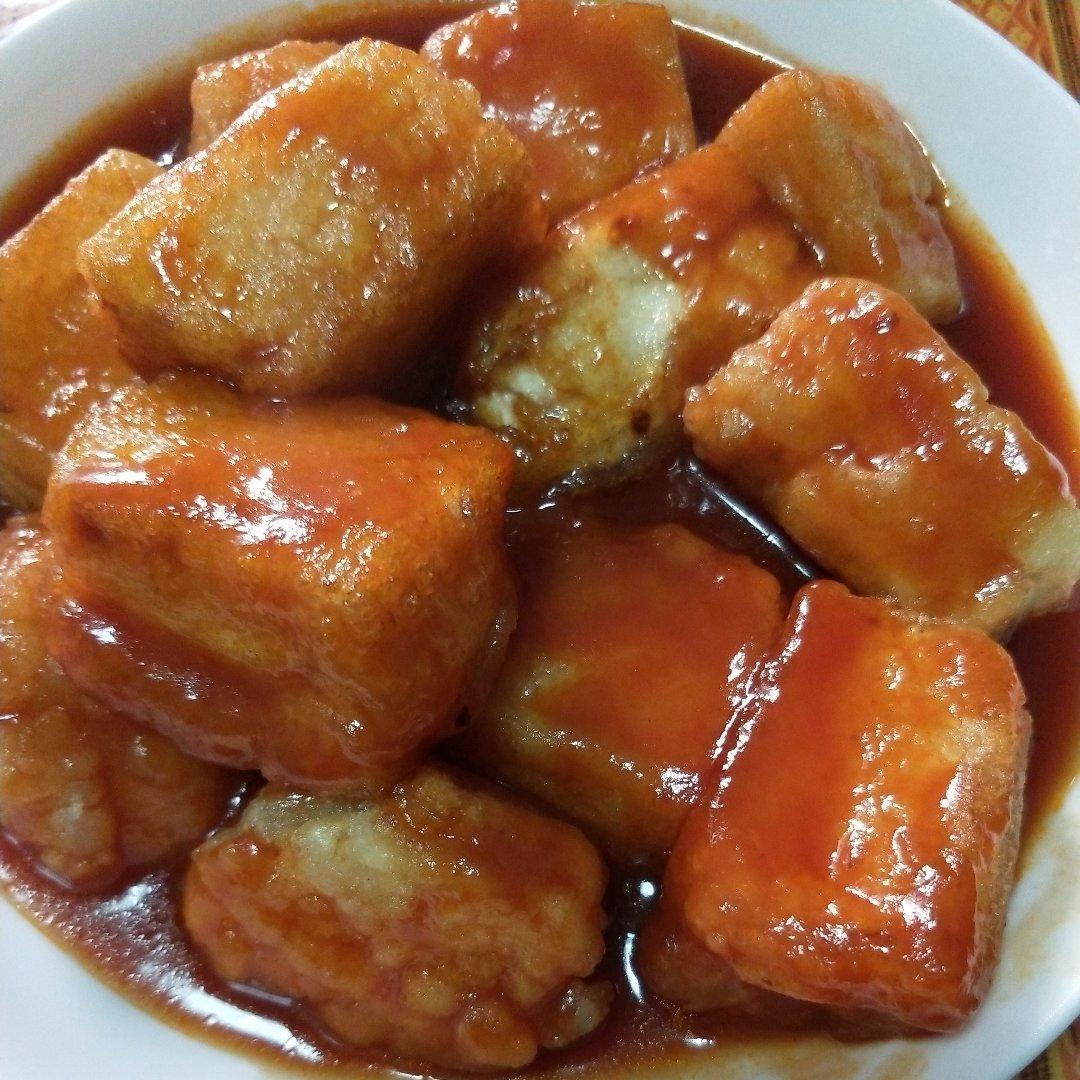 茄汁脆皮豆腐