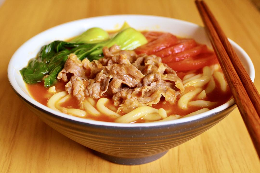 茄汁肥牛乌冬面「超详步骤图」的做法