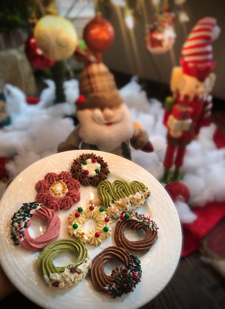 圣诞主题挤花曲奇