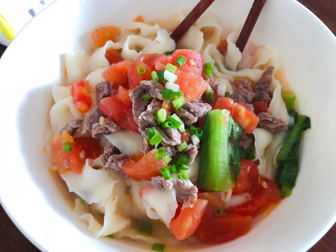 番茄牛肉刀削面的做法