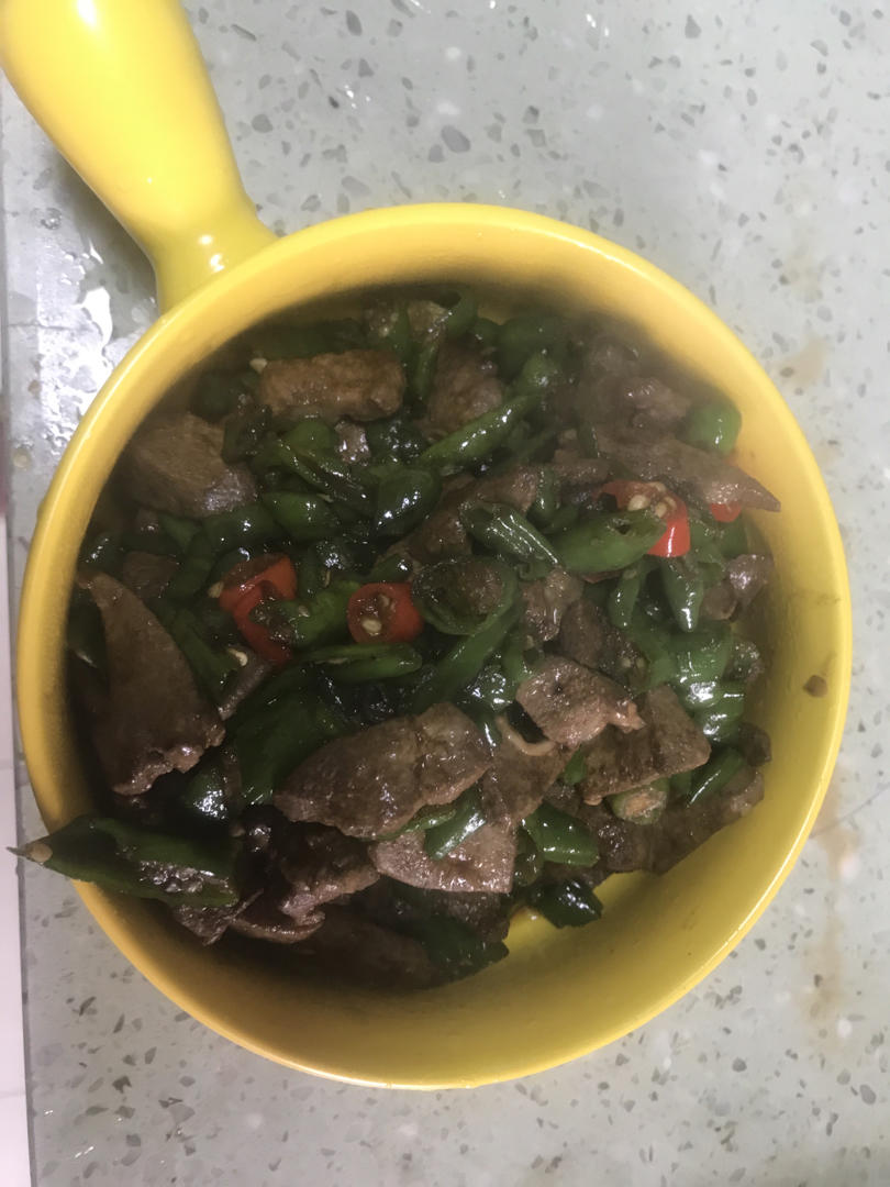 超简单的猪肝炒青椒