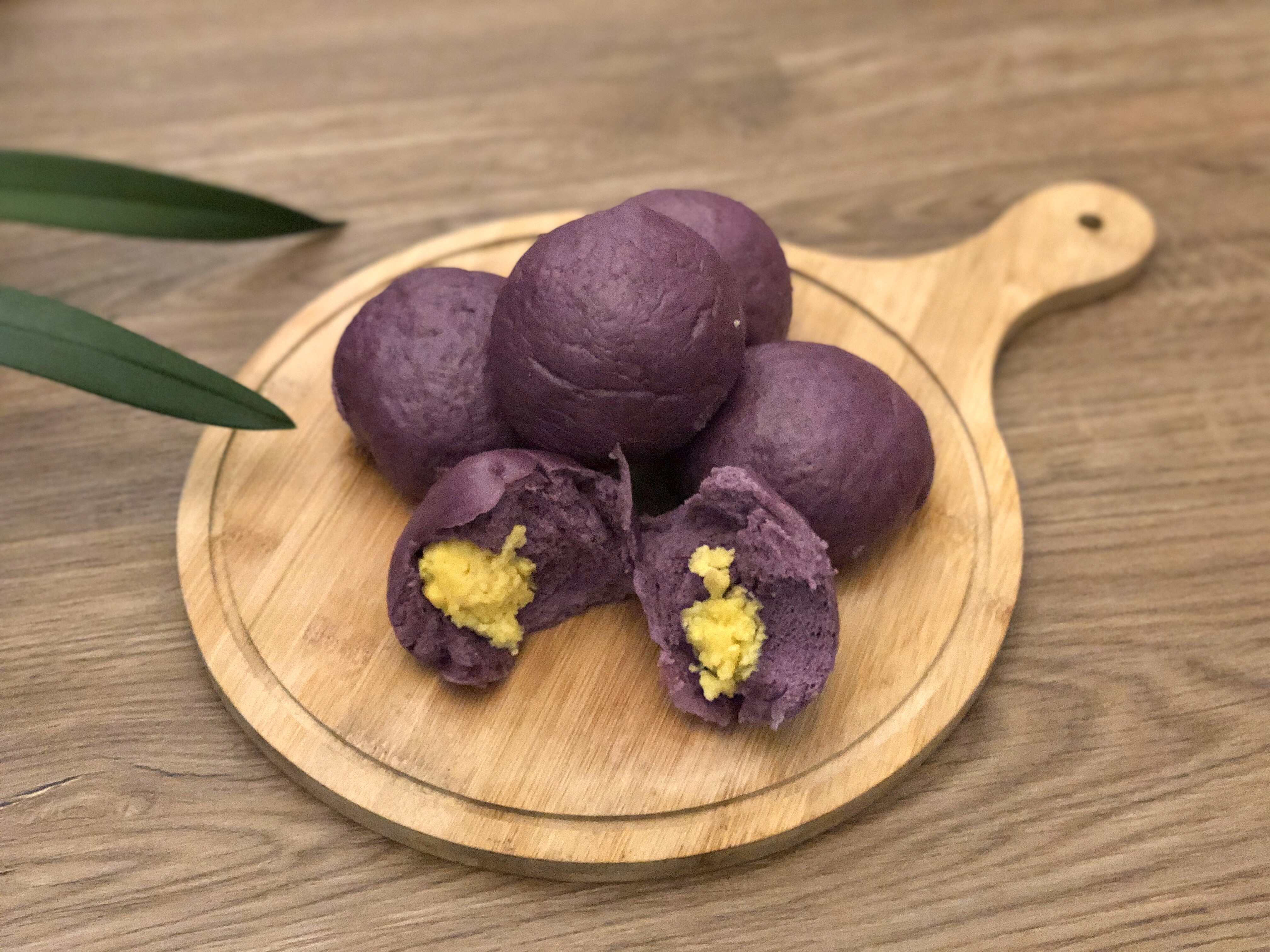 ✨奶香紫薯奶黄包🥯的做法 步骤10