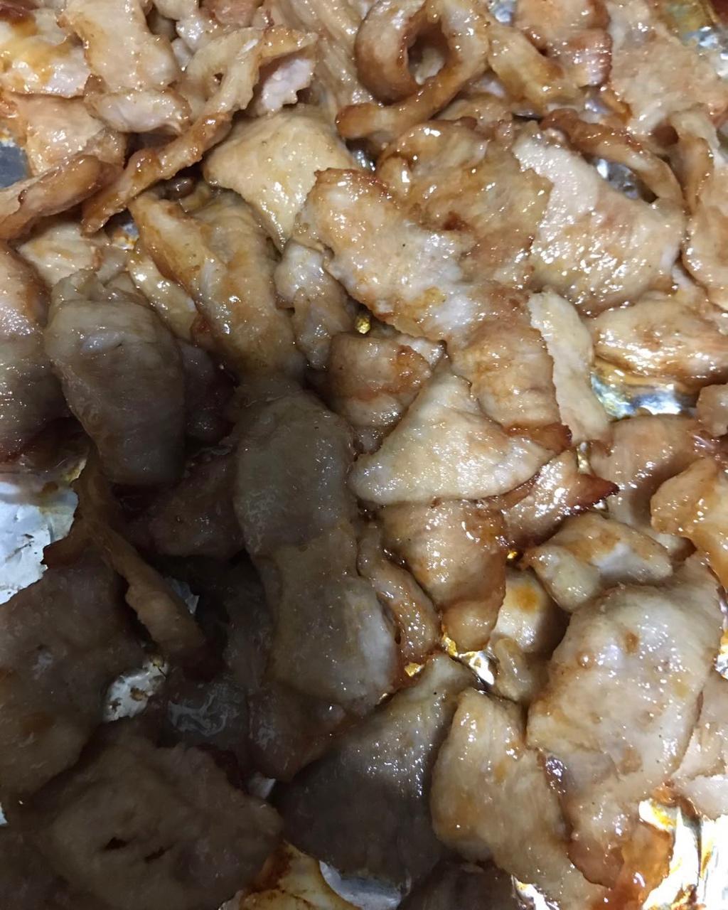 简单又好吃的烤五花肉、烤猪颈肉
