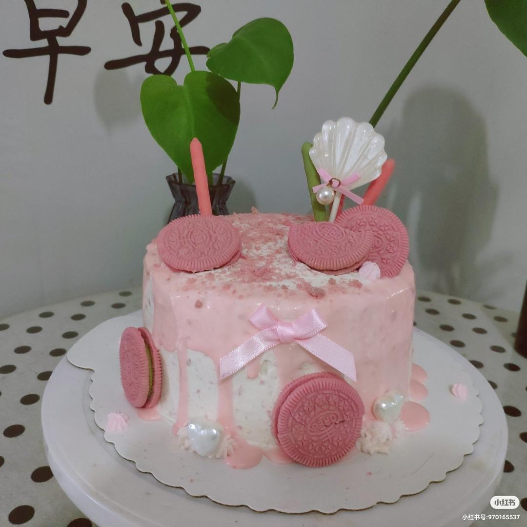 超级简单的味多美同款生日蛋糕（6寸），新手也能高度还原