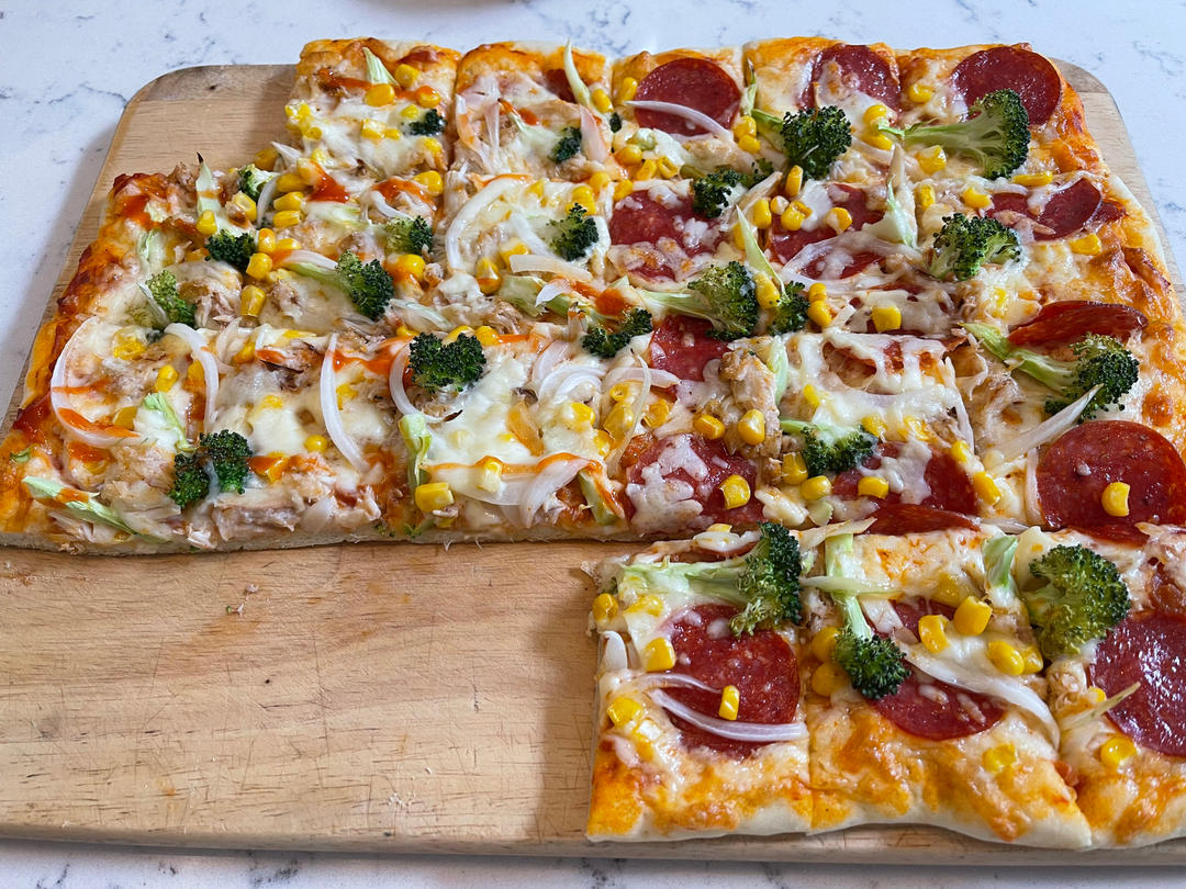 5分钟搞定的快手披萨饼底（5-min pizza dough）