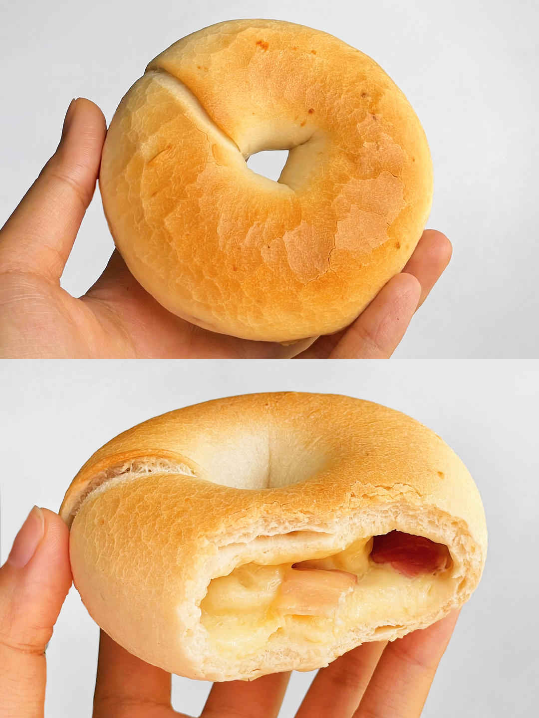 双倍芝士培根贝果