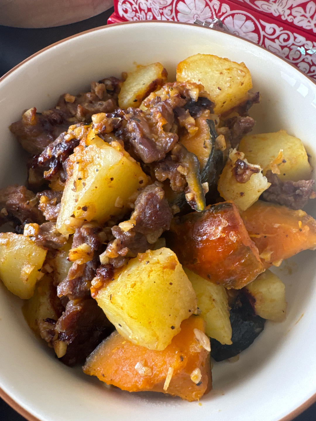 黑椒杏鲍菇牛肉粒