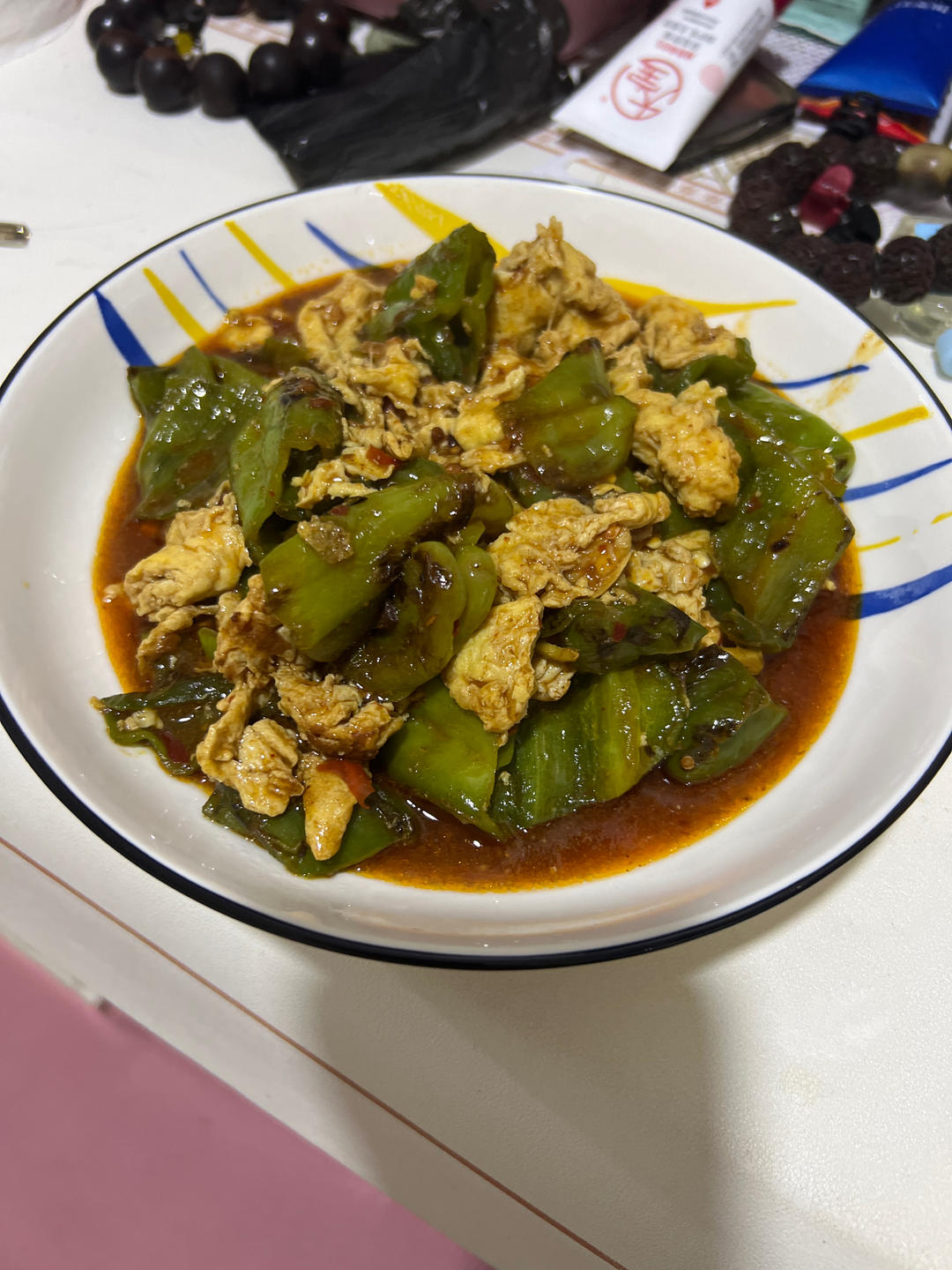 超级下饭的虎皮青椒炒鸡蛋！三碗饭都不够