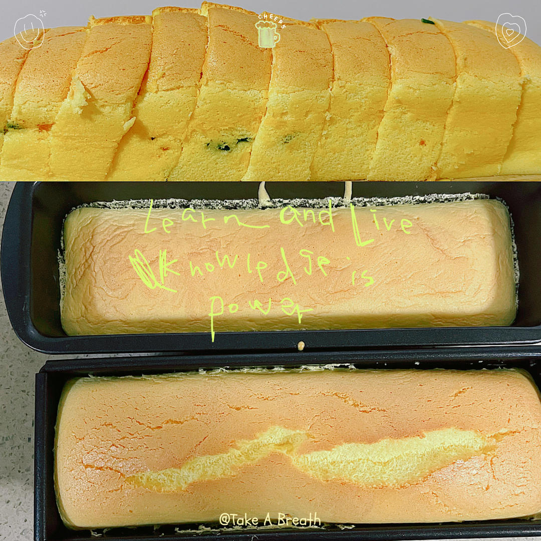 肉松芝士古早蛋糕～太好吃吖～