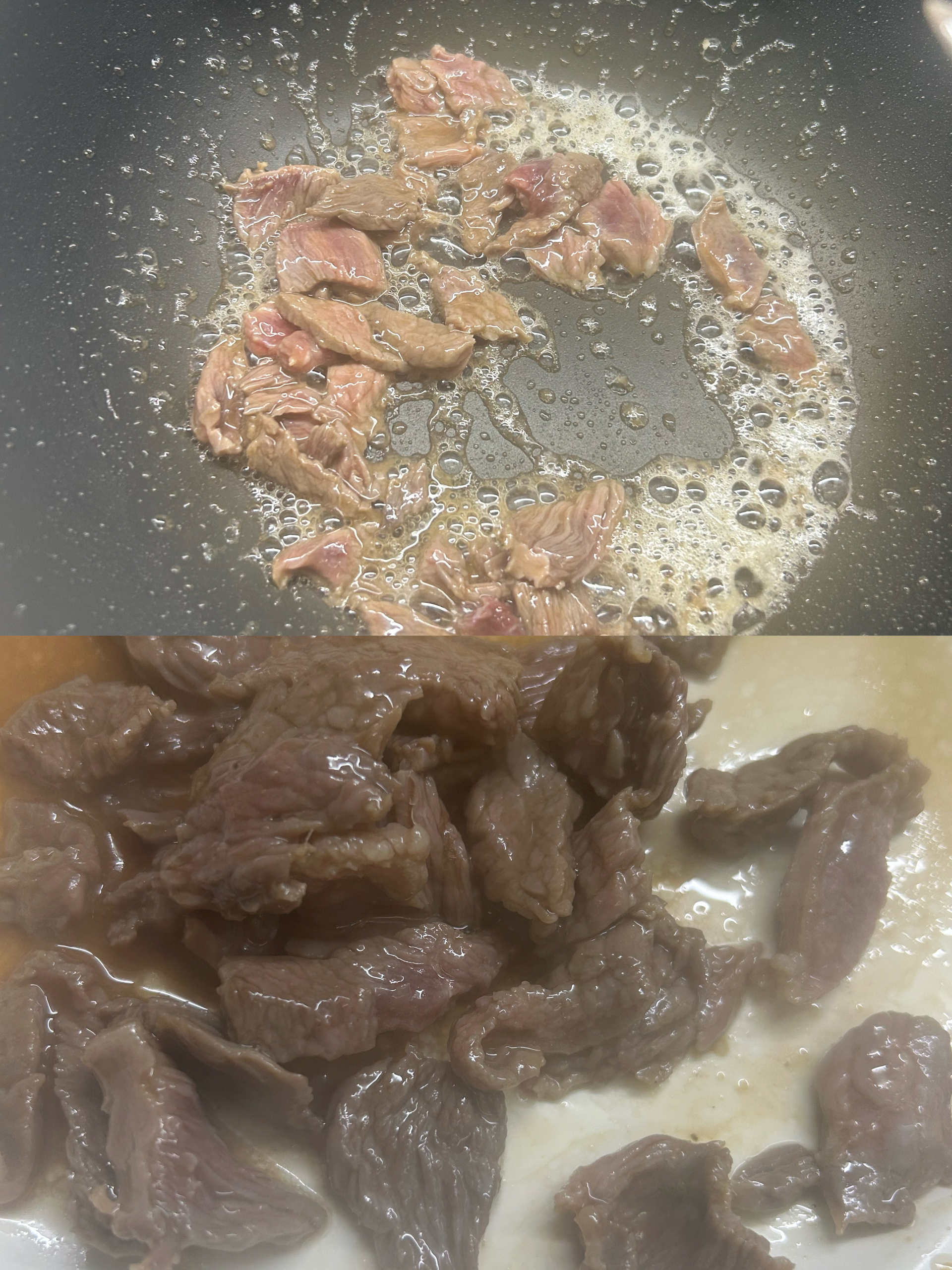 芦笋口蘑炒牛肉的做法 步骤3