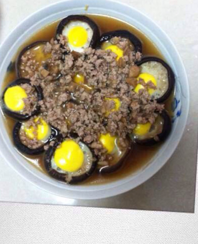 香菇肉末蒸鹌鹑蛋