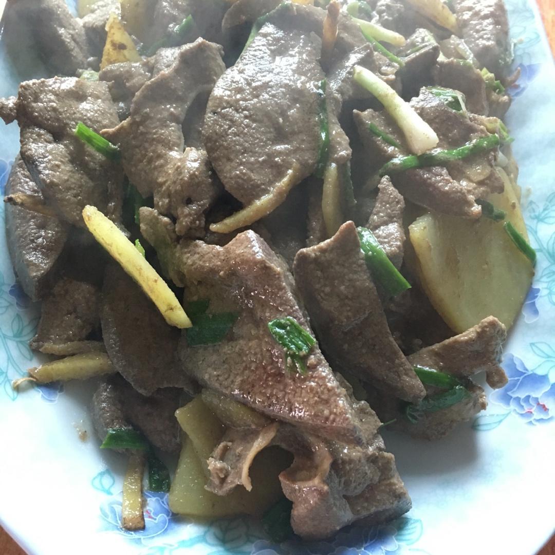 简易版土豆炒猪肝