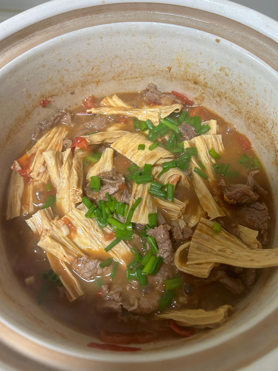 牛肉腐竹番茄煲