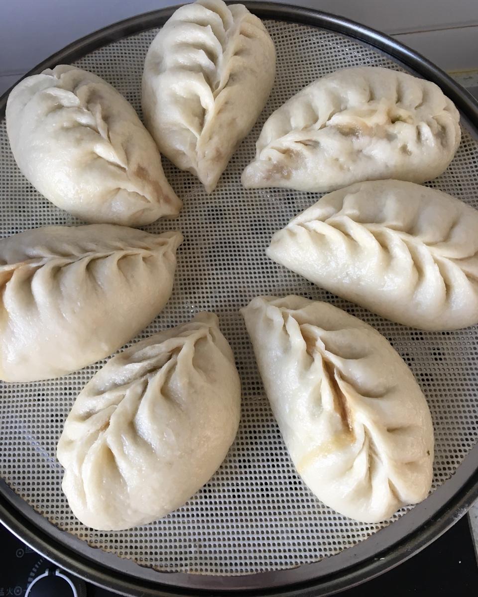 简单的生活1做的萝卜粉条麦穗包子turnipglassnoodlesteameddumplings