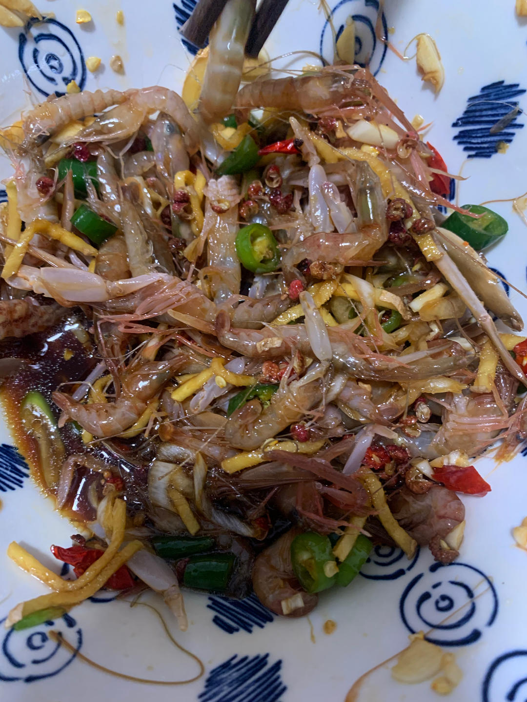 生拌麻辣嘎巴虾