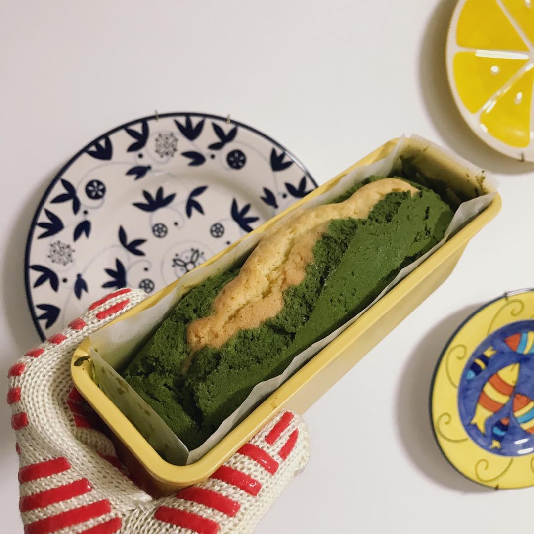 香草&抹茶双拼磅蛋糕（白菜磅）