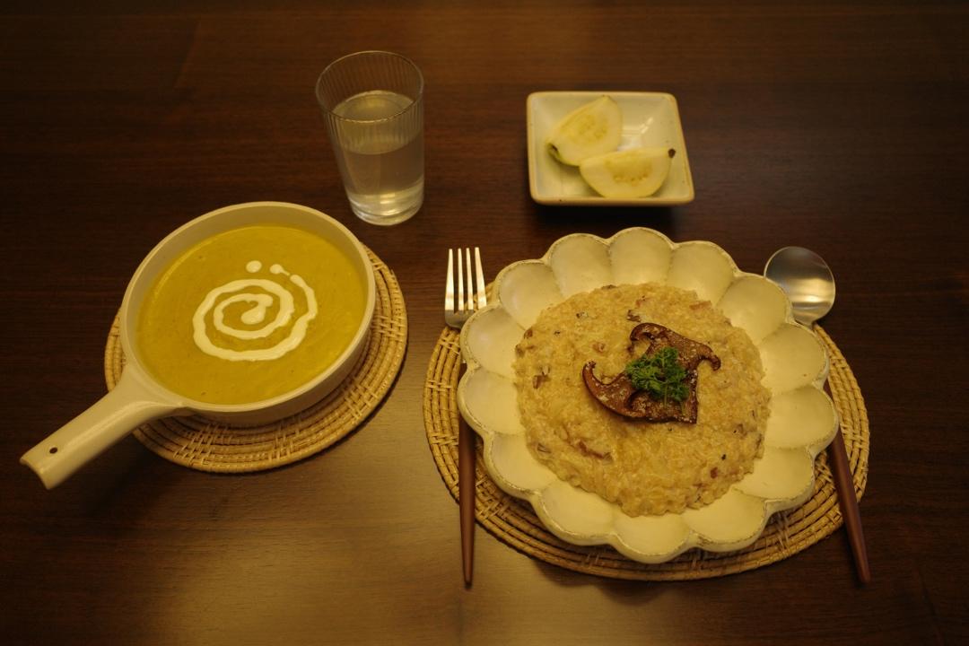 鸡汁牛肝菌烩饭
